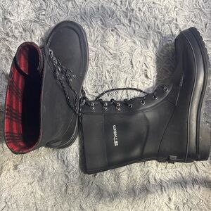 Tretorn Black and Red Men's Rain Boots